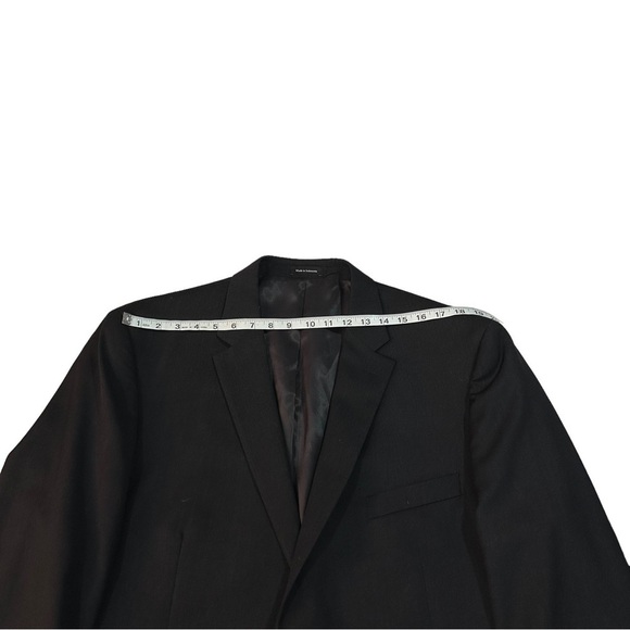 Pronto Uomo Platinum Charcoal Grey 2 Button 100% Wool Formal Suit Jacket Sz 48L - Picture 10 of 13